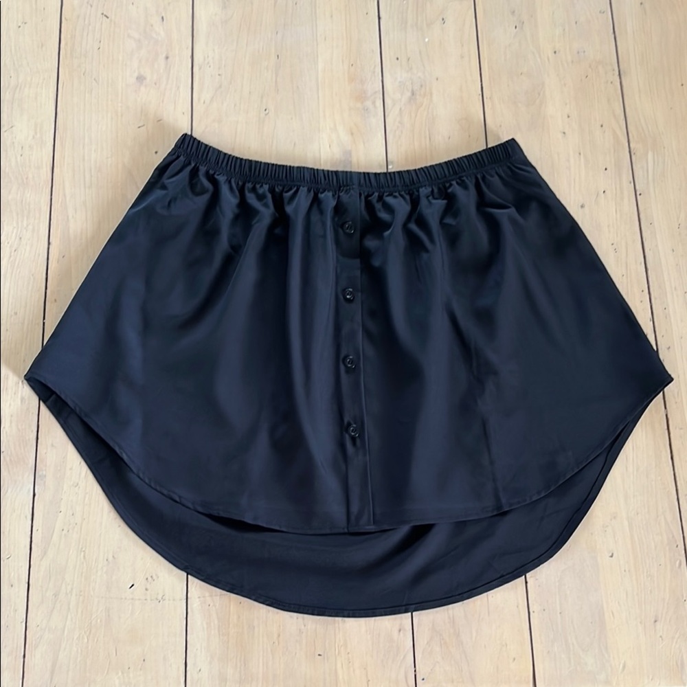 NWOT Black Button-Up Skater Skirt